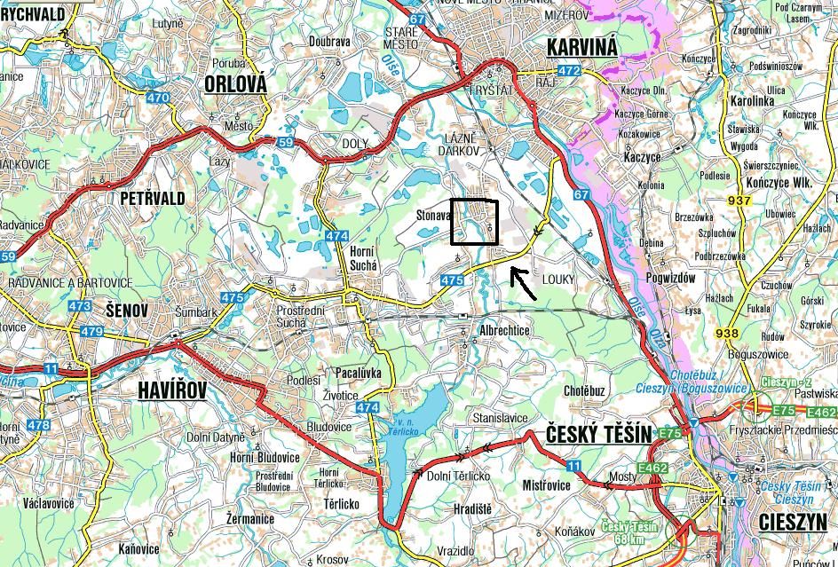 Stonava - mapa